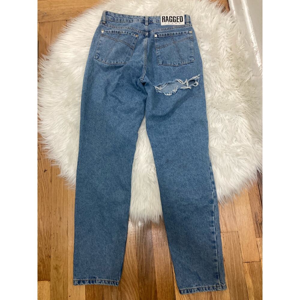 The RAGGED priest jeans size 28 made in turkey butt cut opening blue mom jean